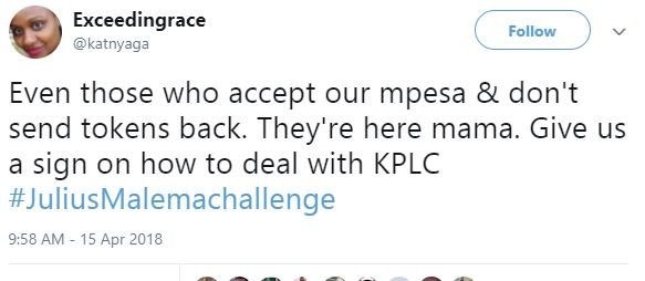 Exceedingrace katnyaga follow even those who accept our mpesa don't send tokens