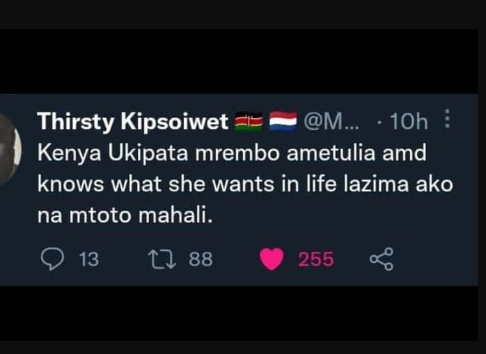 Thirsty kipsoiwet m 1oh kenya ukipata mrembo ametulia amd knows what she wants i
