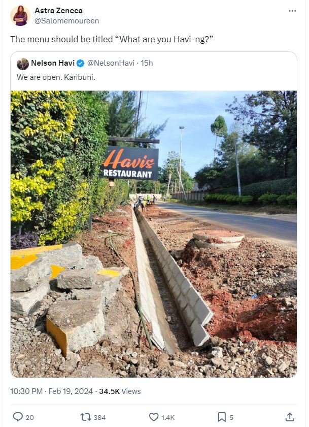 Astra zeneca salomemoureen the menu should be titled what are you having? nelson