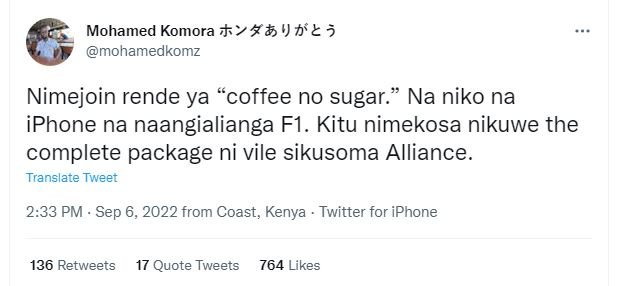 Mohamed komora 743 bfł mohamedkomz nimejoin rende ya coffee no sugar . na niko n