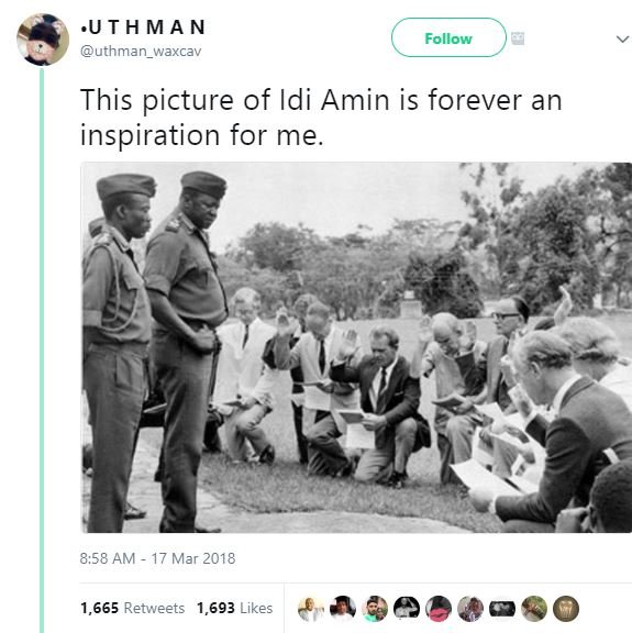 'uthman uthman_waxcav follow this picture of idi amin is forever an inspiration