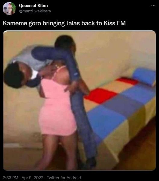 Queen of kibra manzi_wakibera kameme goro bringing jalas back to kiss fm 2.33 pm