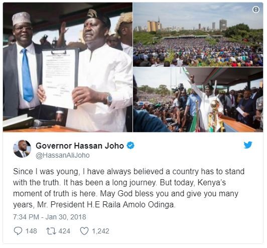 Governor hassan joho hassanalijoho since was young, have always believed a count