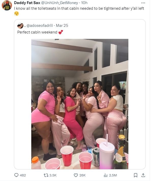 Daddy fat sax unhunh_getmoney 10h know all the toiletseats in that cabin needed