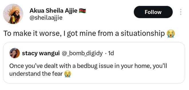 Akua sheila ajjie sheilaajjie follow to make it worse got mine from a situations
