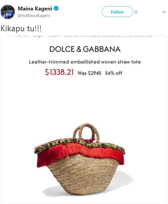 Maina kageni itsmainakageni follow kikapu tu!!! dolce gabbana leathertrimmed emb