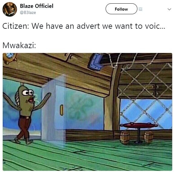 Blaze officiel b3laze follow citizen we have an advert we want to voic. mwakazi