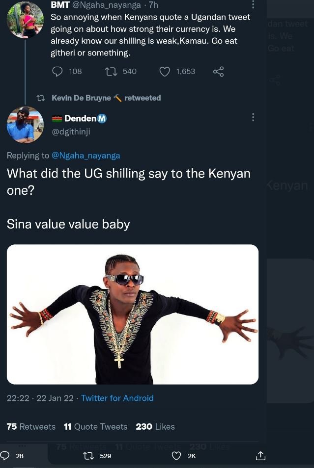 BMT Ngaha_nayanga 7h So annoying when Kenyans quote a Ugandan tweet going on abo