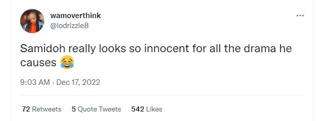 Wamoverthink lodrizzle8 samidoh really looks so innocent for all the drama he ca