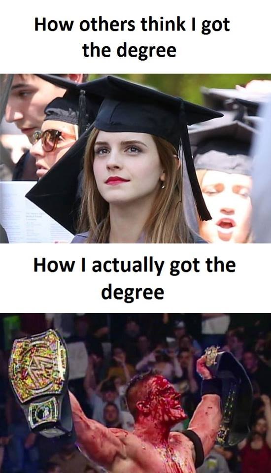 How others think got the degree how actually got the degree