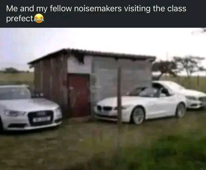 Me and my fellow noisemakers visiting the class prefect