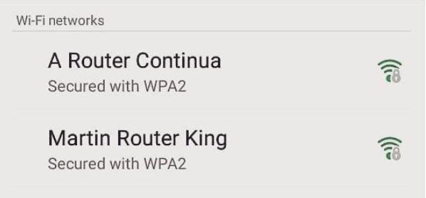 Wifi networks a router continua secured with wpa2 martin router king secured wit
