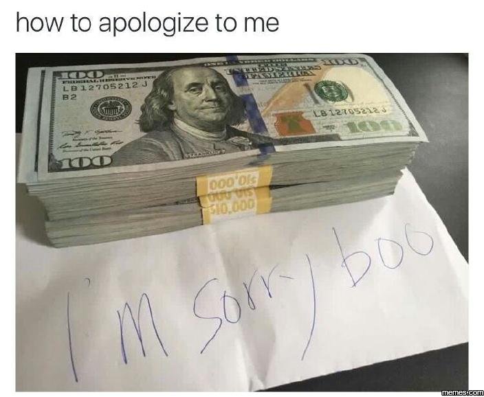 How to apologize to me 82 lb 443ed boook cid. '600 boo gorr