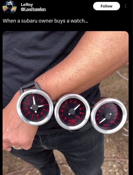 Leroy leerissia follow when a subaru owner buys a watch_