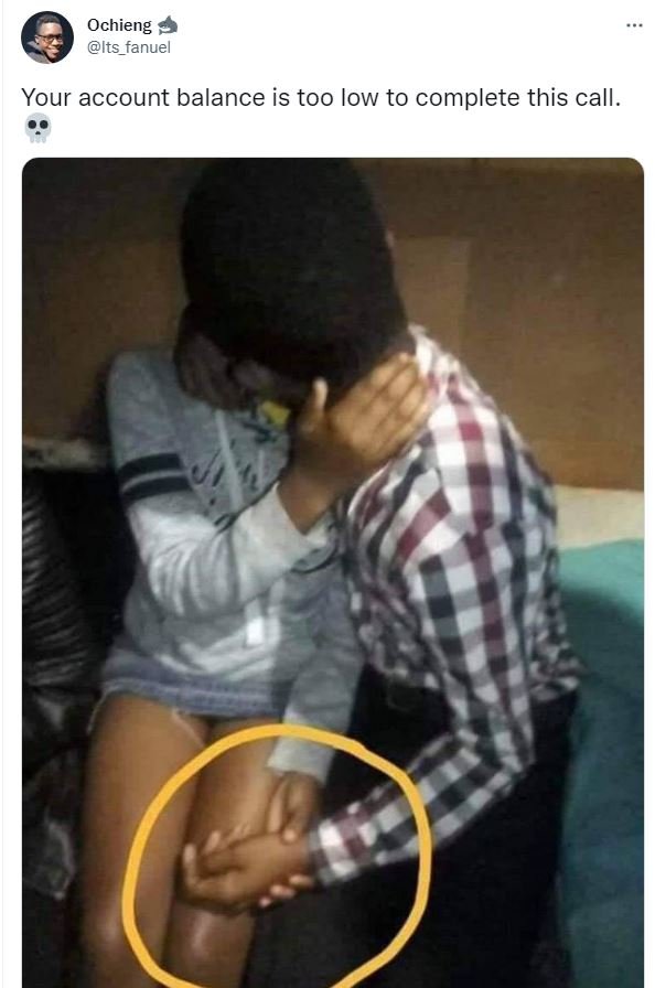 Ochieng its_fanuel your account balance is too iow to complete this call.