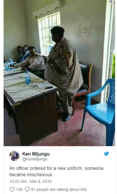 Ken mijungu kenmijungu an officer ordered for a new uniform someone became misch