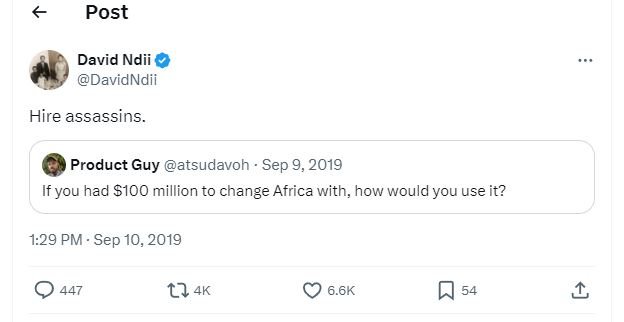 Post david ndii davidndii hire assassins product guy atsudavoh . sep 9, if you h