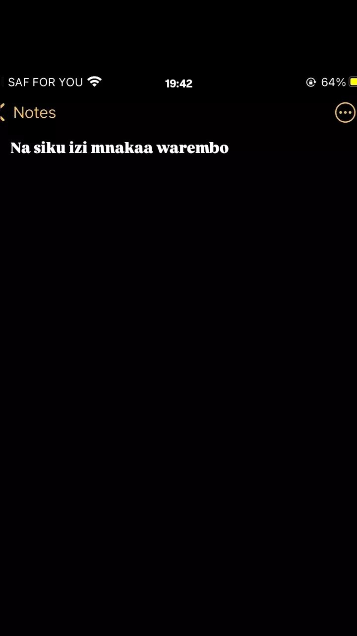 Saf for you 1942 64 notes na siku izi mnakaa warembo