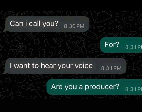 Can i call you? 830pm for? 831 pi want to hear your voice 8.31 pm are you a prod