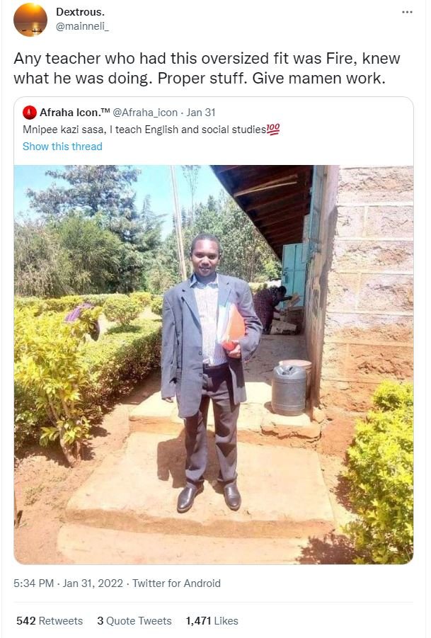 Dextrous mainneli _ Any teacher who had this oversized fit was Fire, knew what h