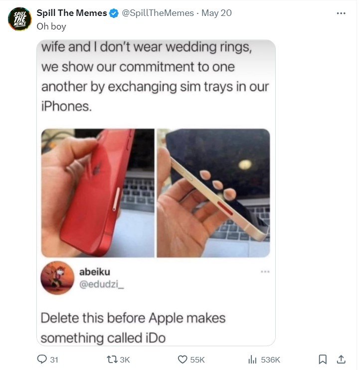 4 spill the memes spillthememes may 20 oh boy wife and i don't wear wedding ring