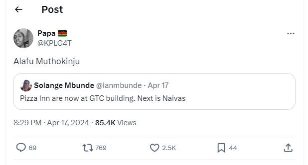 Post papa kplgat alafu muthokinju solange mbunde ianmbunde apr 17 pizza inn are