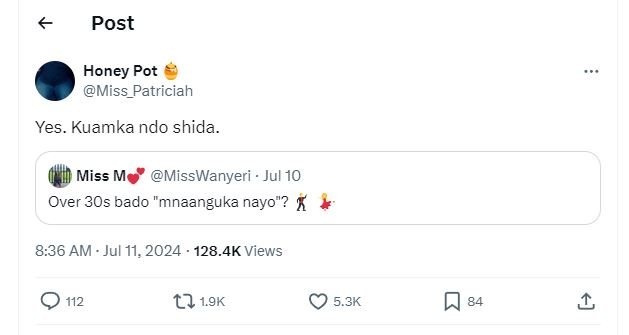 Post honey pot miss_patriciah yes. kuamka ndo shida miss m misswanyeri jul 10 ov