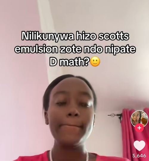 Ilikunywa hizo scotts emulsion zotendonipate dmath? 5,646