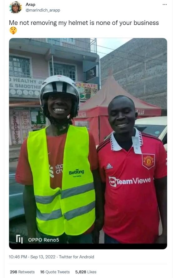 Arap marindich_arapp me not removing my helmet is none of your business healthy