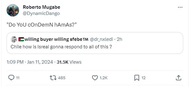 Roberto mugabe dynamicdango 'do you condemn hamas? willing buyer willing sfebetm