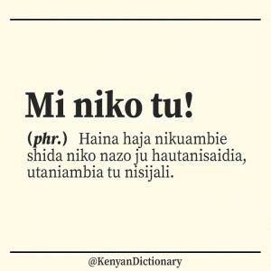 Mi niko tu! phr haina haja nikuambie shida niko nazo ju hautanisaidia utaniambia