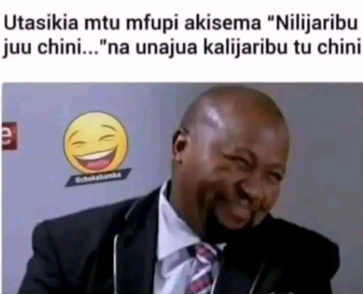 Utasikia mtu mfupi akisema nilijaribu juu chini 09 na unajua kalijaribu tu chini