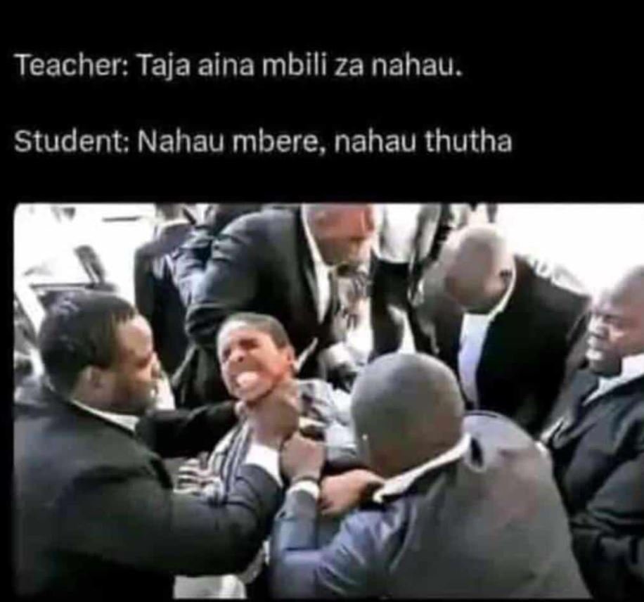 Teacher taja aina mbili za nahau . student nahau mbere, nahau thutha