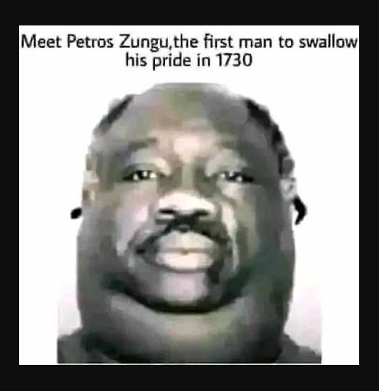 Meet petros zunguthe first man to swallow his pride in