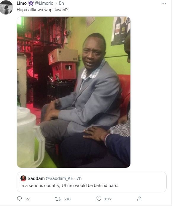 Limo '9' limorio _ hapa alikuwa wapi kwani? saddam saddam_ke . 7h in a serious c