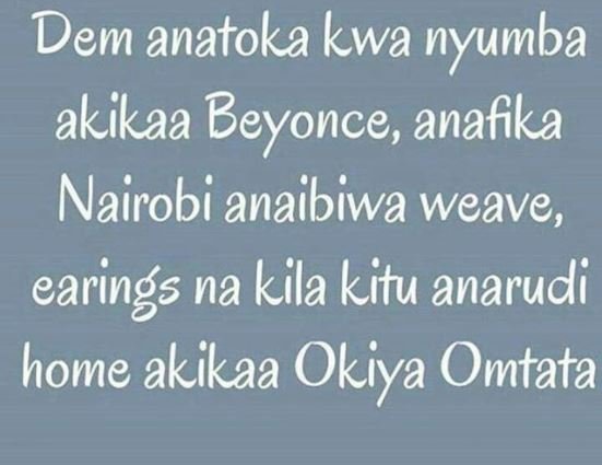 Dem anatoka kwa nyumba akikaa beyonce, anafika nairobi anaibiwa weave, earings n