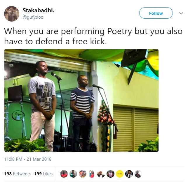 Stakabadhi gutydox follow when you are performing poetry but you also have to de