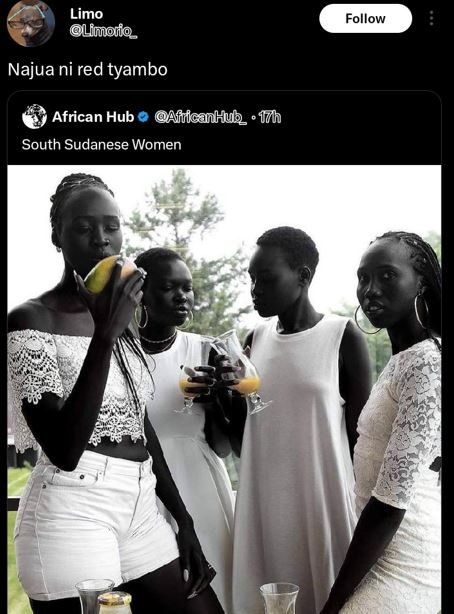 Limo limioji follow najua ni red tyambo african hub afficanhlub juih south sudan
