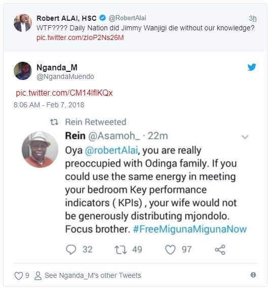 Robert alai, hsc robertalai wtf???? daily nation did jimmy wanjigi die without o