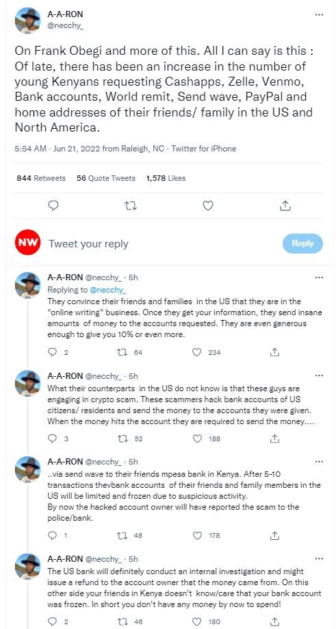 Aaron necchy_ on frank obegi and more of this . all can say is this of late ther