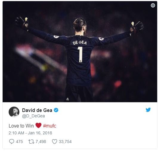 De gea david de gea d_degea love to win mufc 2.10 am jan 16, 475 1j 7,498 33,754