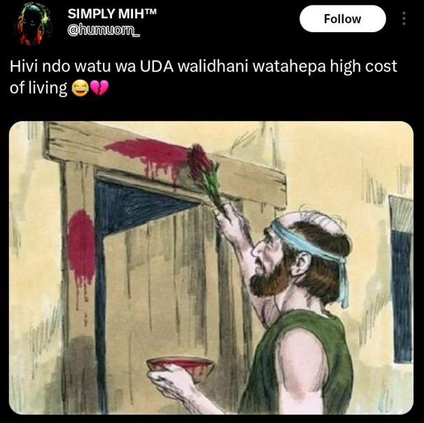 Simply mihtm humuon follow hivi ndo watu wa uda walidhani watahepa high cost of