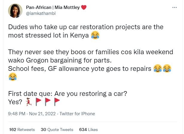 Panafrican mia mottley iamkathambi dudes who take up car restoration projects ar