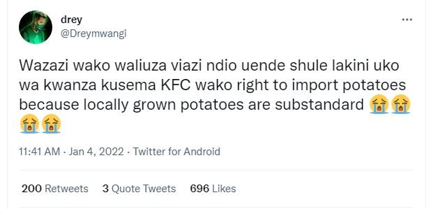 drey Dreymwangi Wazazi wako waliuza viazi ndio uende shule lakini uko wa kwanza
