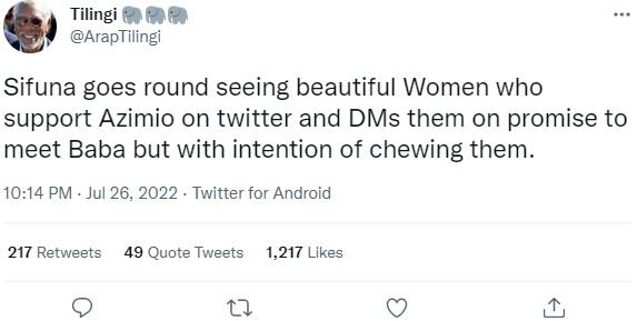 Tilingi 888 araptilingi sifuna goes round seeing beautiful women who support azi