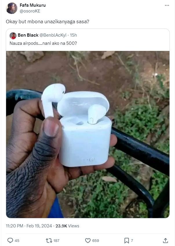 Fafa mukuru osoroke okay but mbona unazikanyaga sasa? ben black benblackyi 15h n