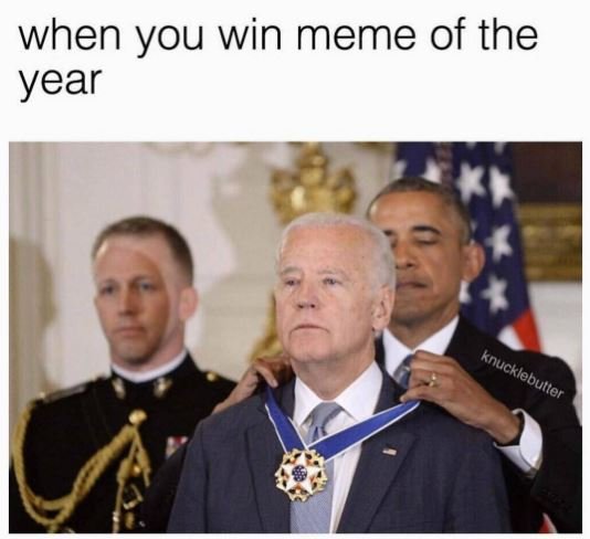 When you win meme of the year knucklebutter