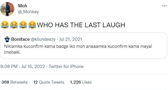 Moh _mohkay who has the last laugh boniface kilundeezy jul 21, vikiamka kuconfir