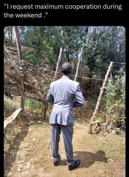 Irequest maximum cooperation during the weekend