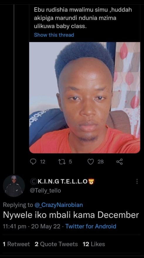 Ebu rudishia mwalimu simu huddah akipiga marundi ndunia mzima ulikuwa baby class
